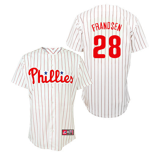 Kevin Frandsen #28 Youth Baseball Jersey-Philadelphia Phillies Authentic Home White Cool Base MLB Jersey